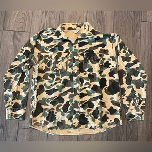 Vintage Frostproof Shirt Adult XL Camo Button Up Heavy Flannel Made in USA Mens